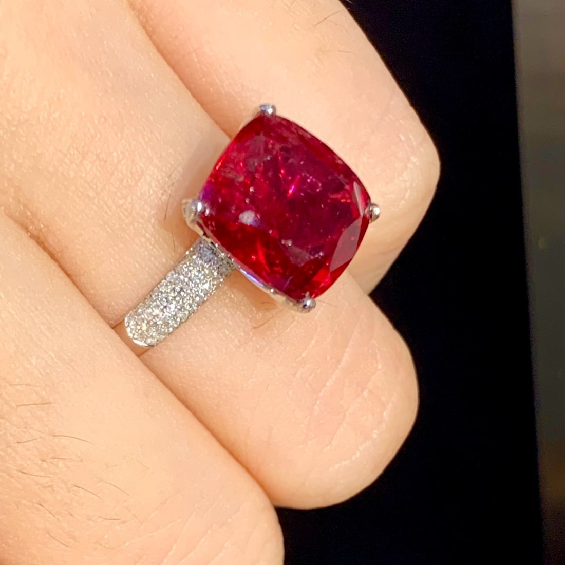14k Gold 5.40 Ct Natural Tourmaline & Diamond Ring - 6