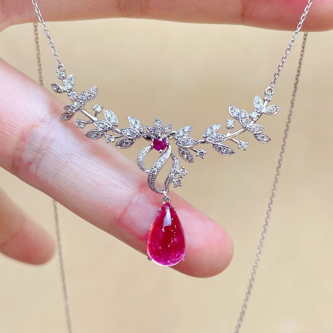 14k Gold 4.24 Ctw Natural Tourmaline & Diamond Necklace - 3