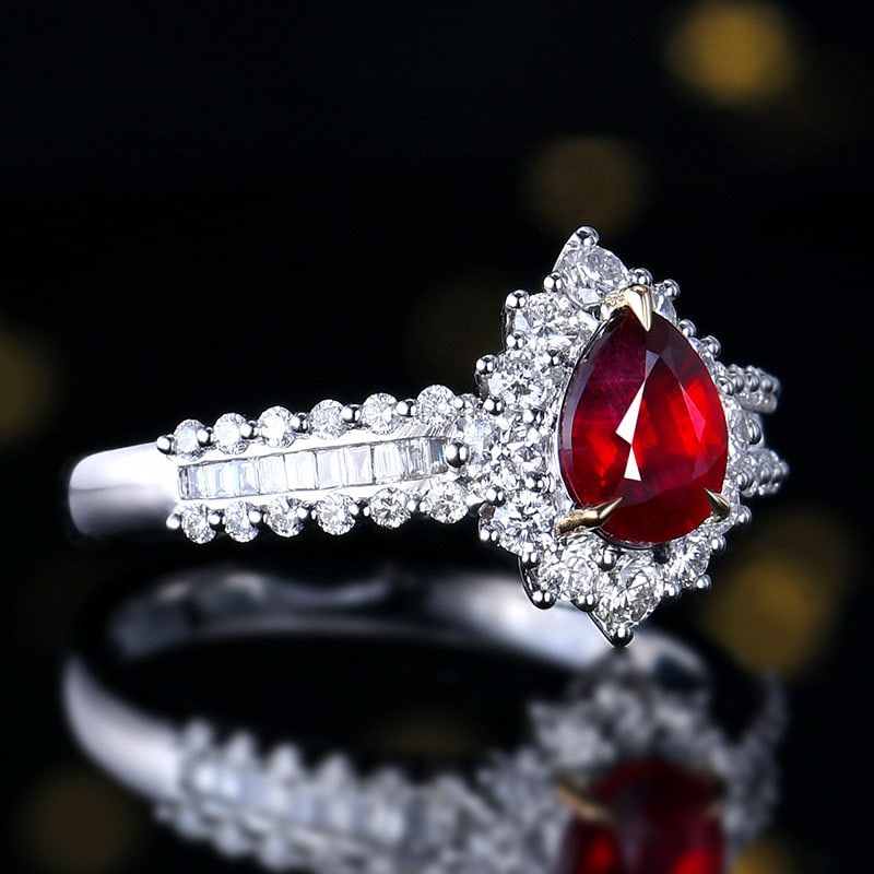 14k Gold 1.65 Ctw Natural Ruby & Diamond Ring - 3