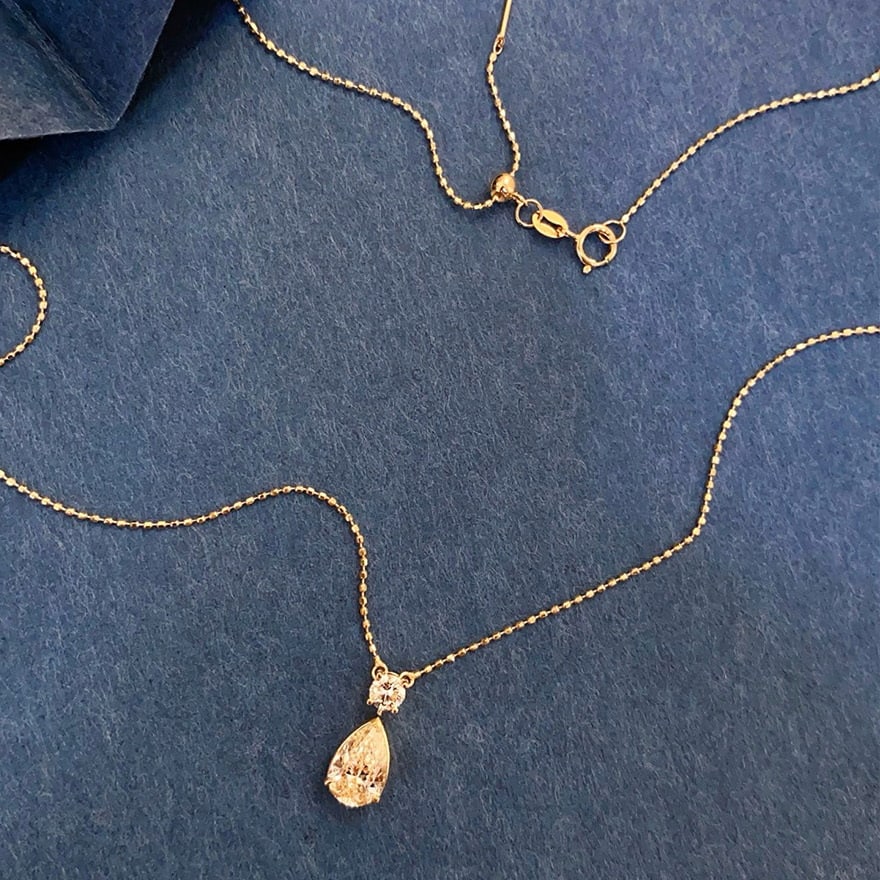 14k Gold 1.15 Ctw Natural Yellow Diamond & Diamond Necklace - 5