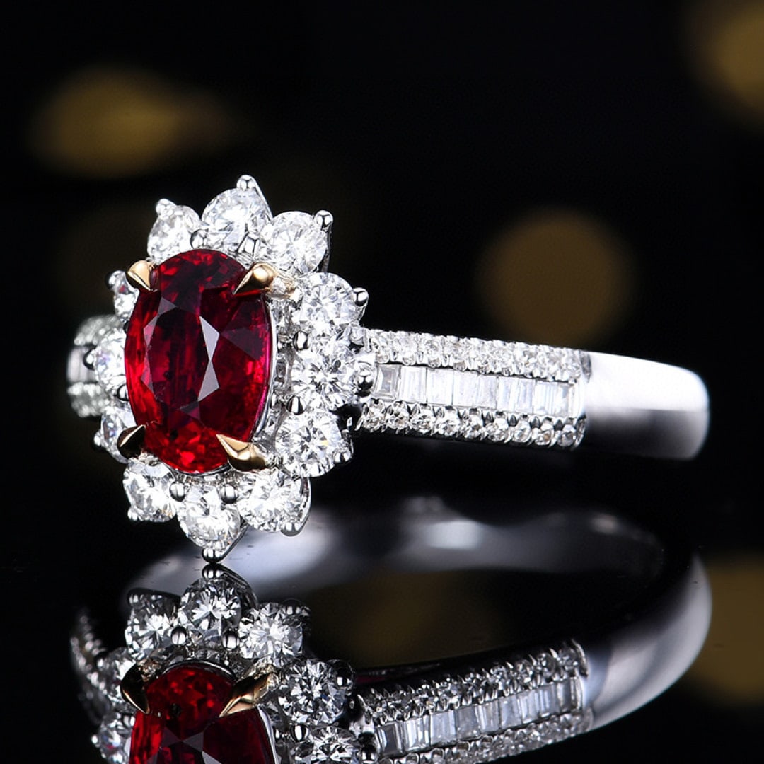14k Gold 1.94 Ctw Natural Ruby & Diamond Ring - 2
