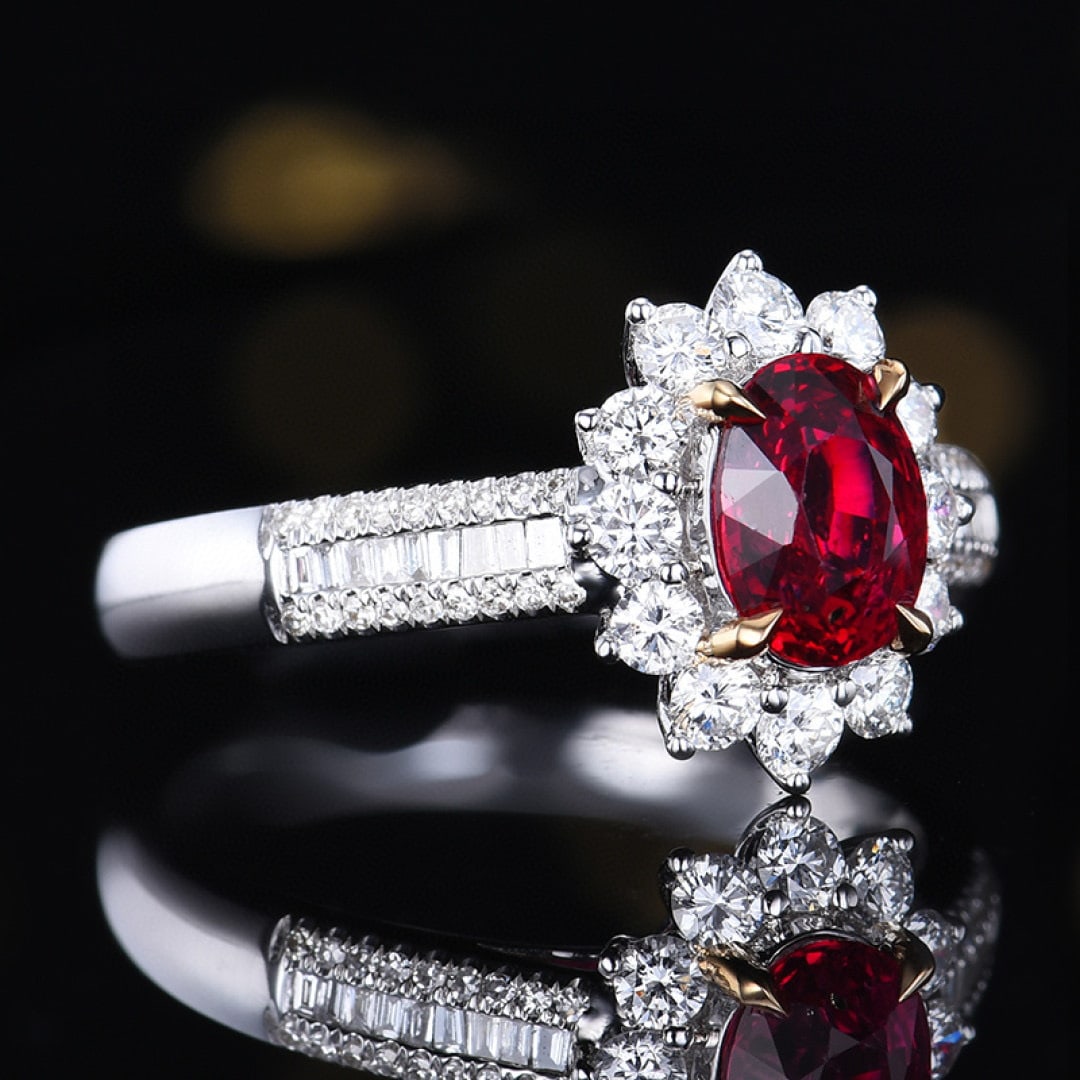 14k Gold 1.94 Ctw Natural Ruby & Diamond Ring - 3