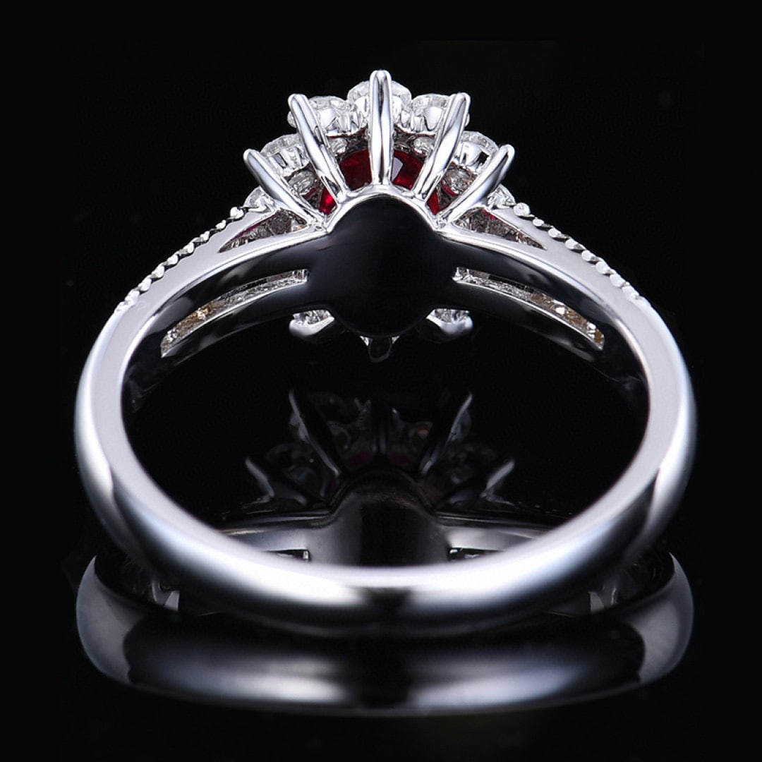 14k Gold 1.94 Ctw Natural Ruby & Diamond Ring - 4