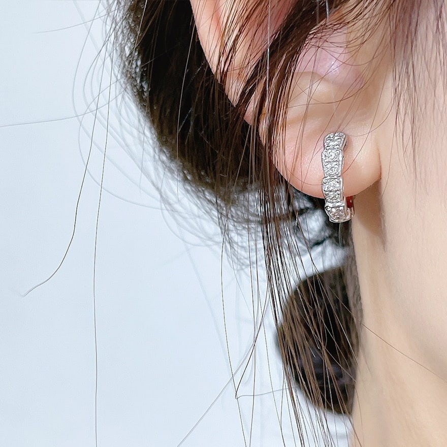 14k Gold 0.5 Ct Natural H Diamond Earrings - 3