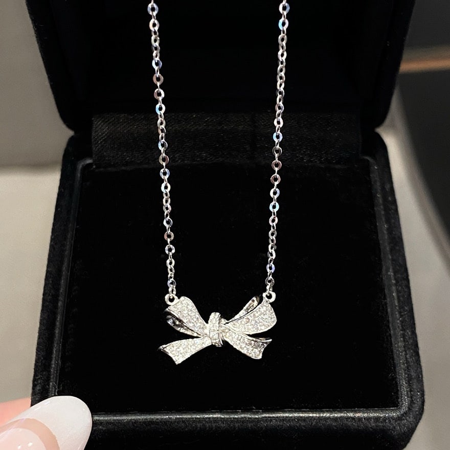 14k Gold 0.2 Ct Natural H Diamond Necklace - 7
