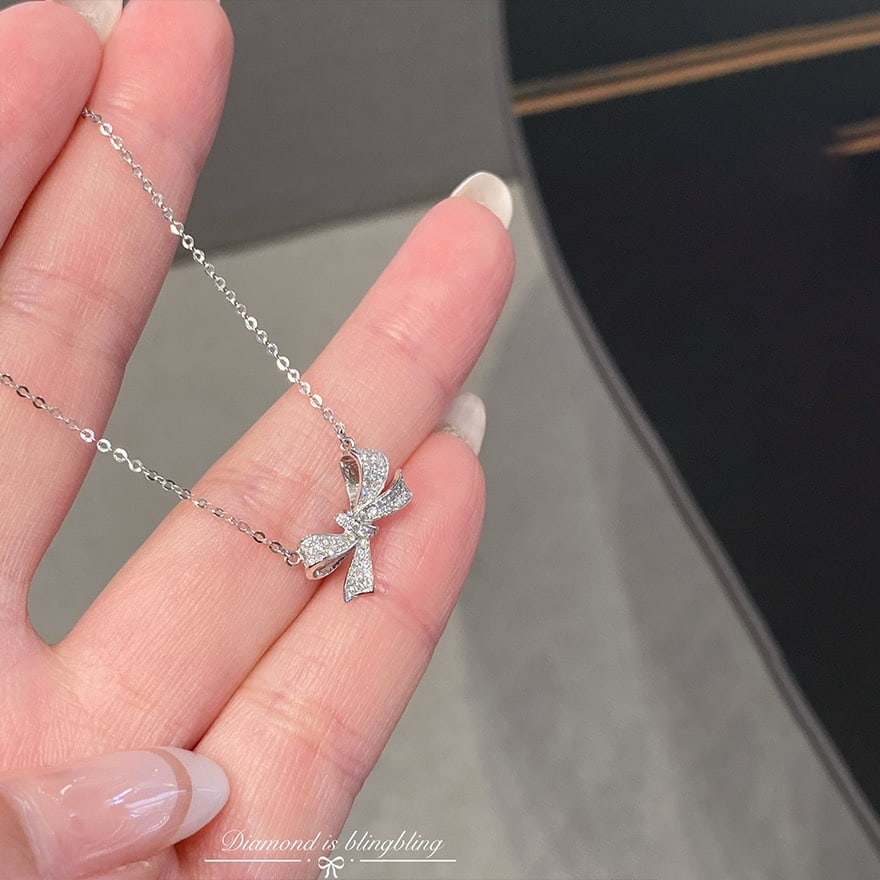 14k Gold 0.2 Ct Natural H Diamond Necklace - 8