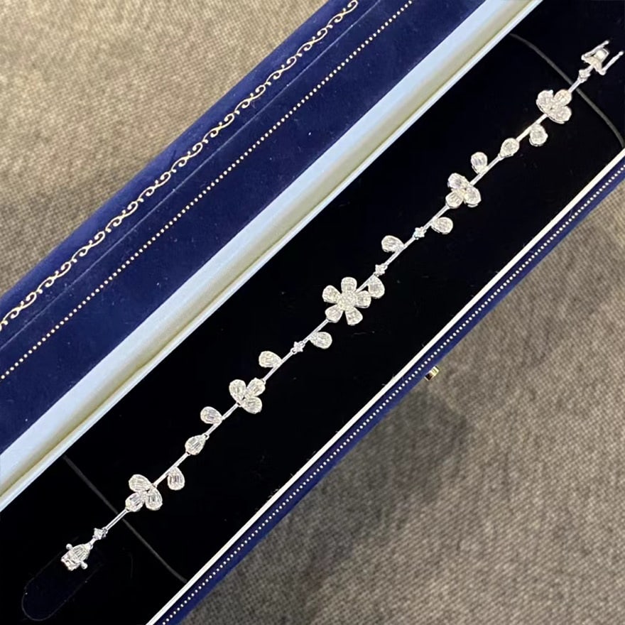 14k Gold 1.7 Ct Natural H Diamond Bracelet - 6