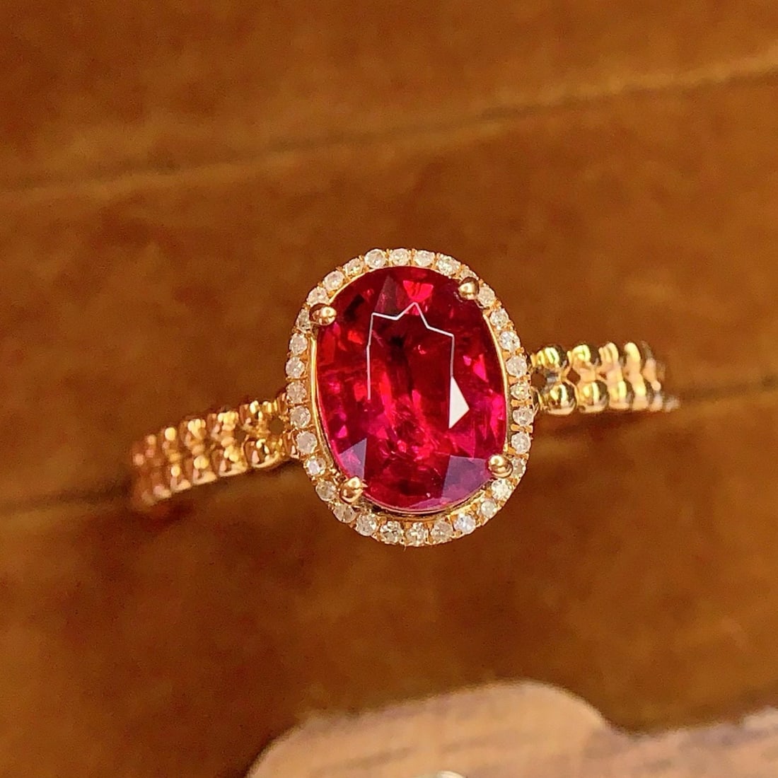 14k Gold 1.8 Ct Natural Tourmaline & Diamond Ring - 3