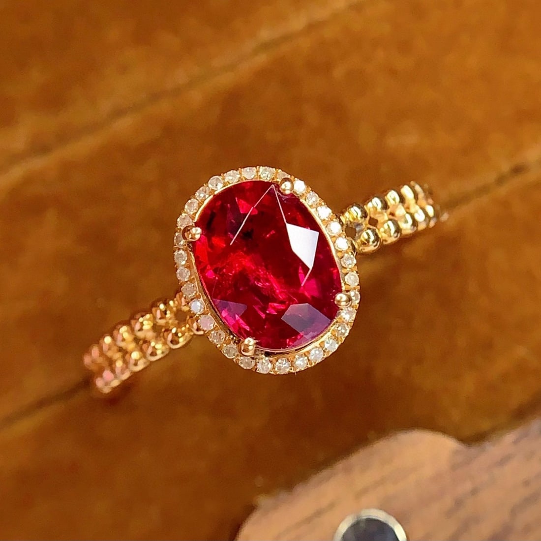 14k Gold 1.8 Ct Natural Tourmaline & Diamond Ring - 6