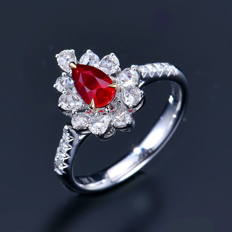 14k Gold 1.64 Ctw Natural Ruby & Diamond Ring/pendant( Without Chain ) - 3