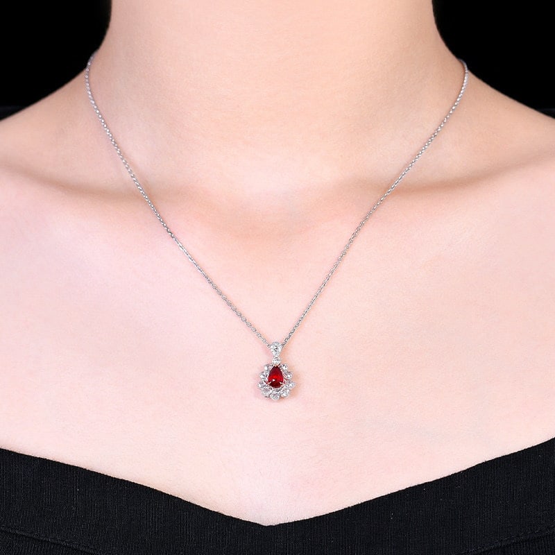 14k Gold 1.64 Ctw Natural Ruby & Diamond Ring/pendant( Without Chain ) - 8