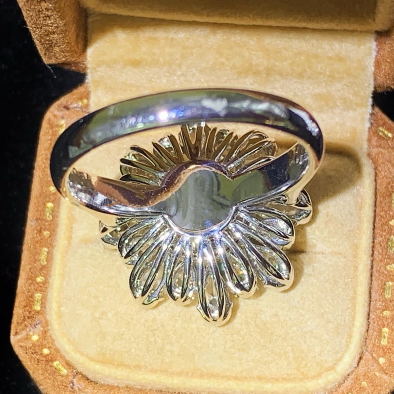 14k Gold 3.61 Ctw Natural Cat's?Eye Chrysoberyl & Diamond Ring - 4