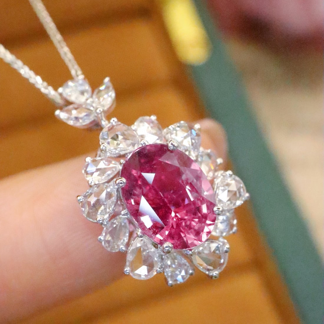 14k Gold 3.00 Ctw Natural Sapphire & Diamond Ring/pendant( Without Chain ) - 4