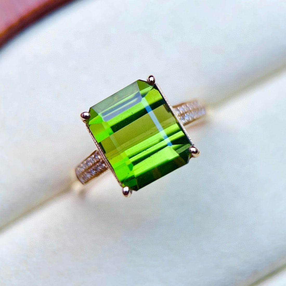 14k Gold 5.47 Ctw Natural Tourmaline & Diamond Ring - 3