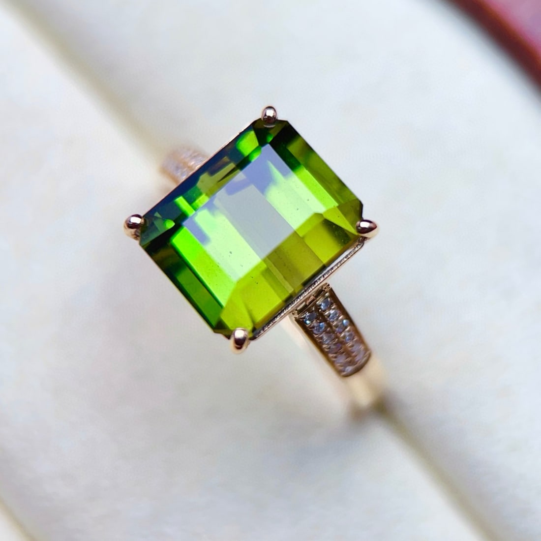 14k Gold 5.47 Ctw Natural Tourmaline & Diamond Ring - 5