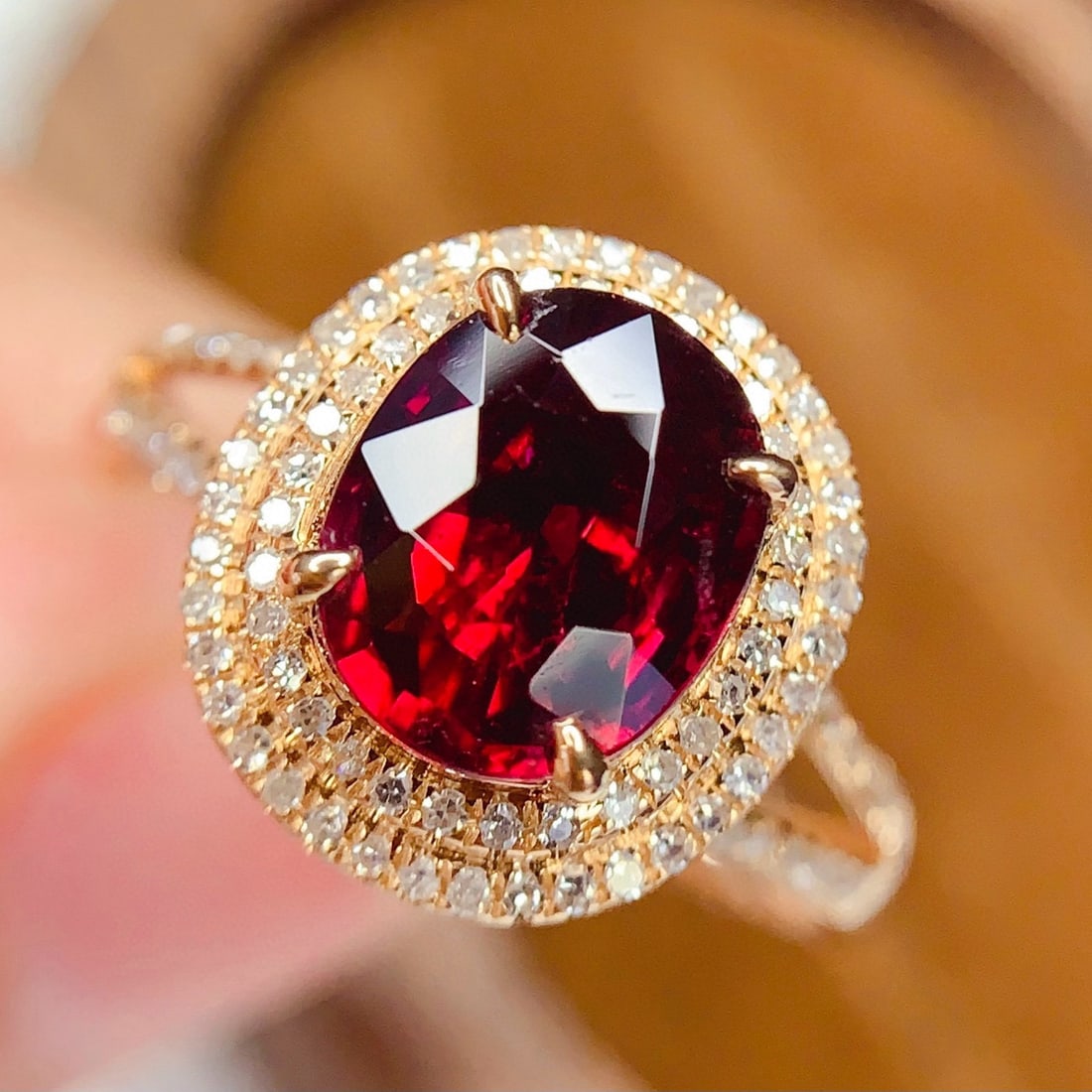 14k Gold 2.2 Ct Natural Tourmaline & Diamond Ring - 5
