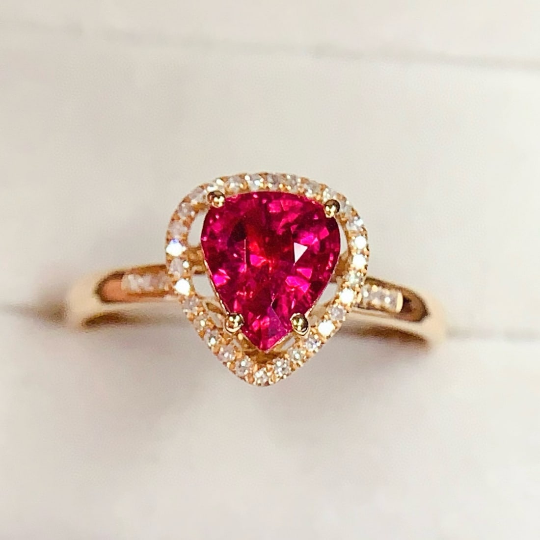 14k Gold 1.7 Ct Natural Tourmaline & Diamond Ring - 2
