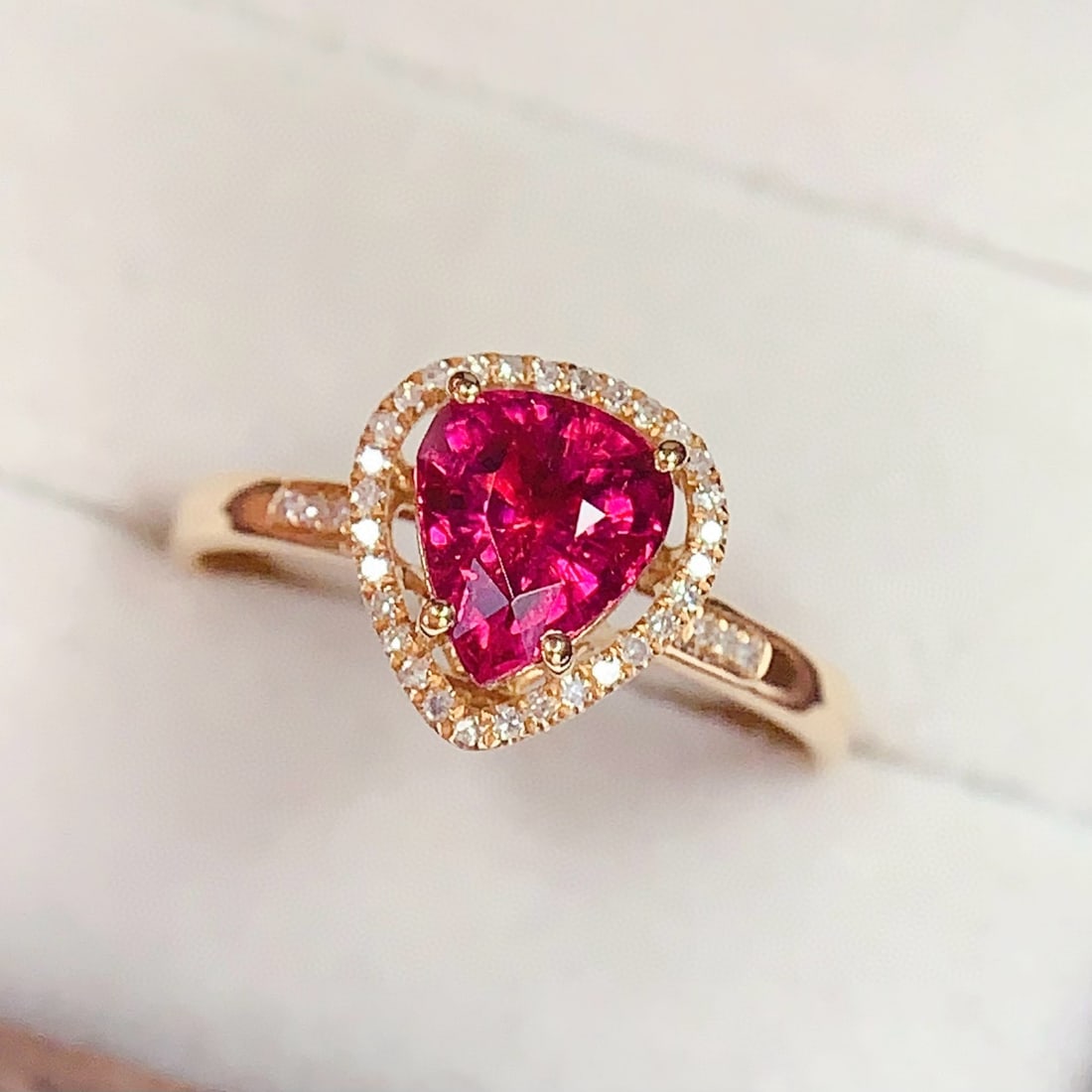 14k Gold 1.7 Ct Natural Tourmaline & Diamond Ring - 3