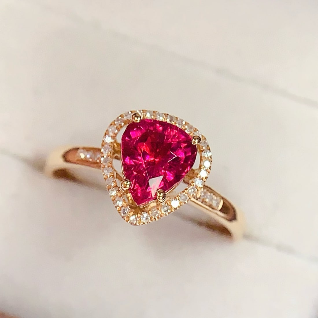 14k Gold 1.7 Ct Natural Tourmaline & Diamond Ring - 5