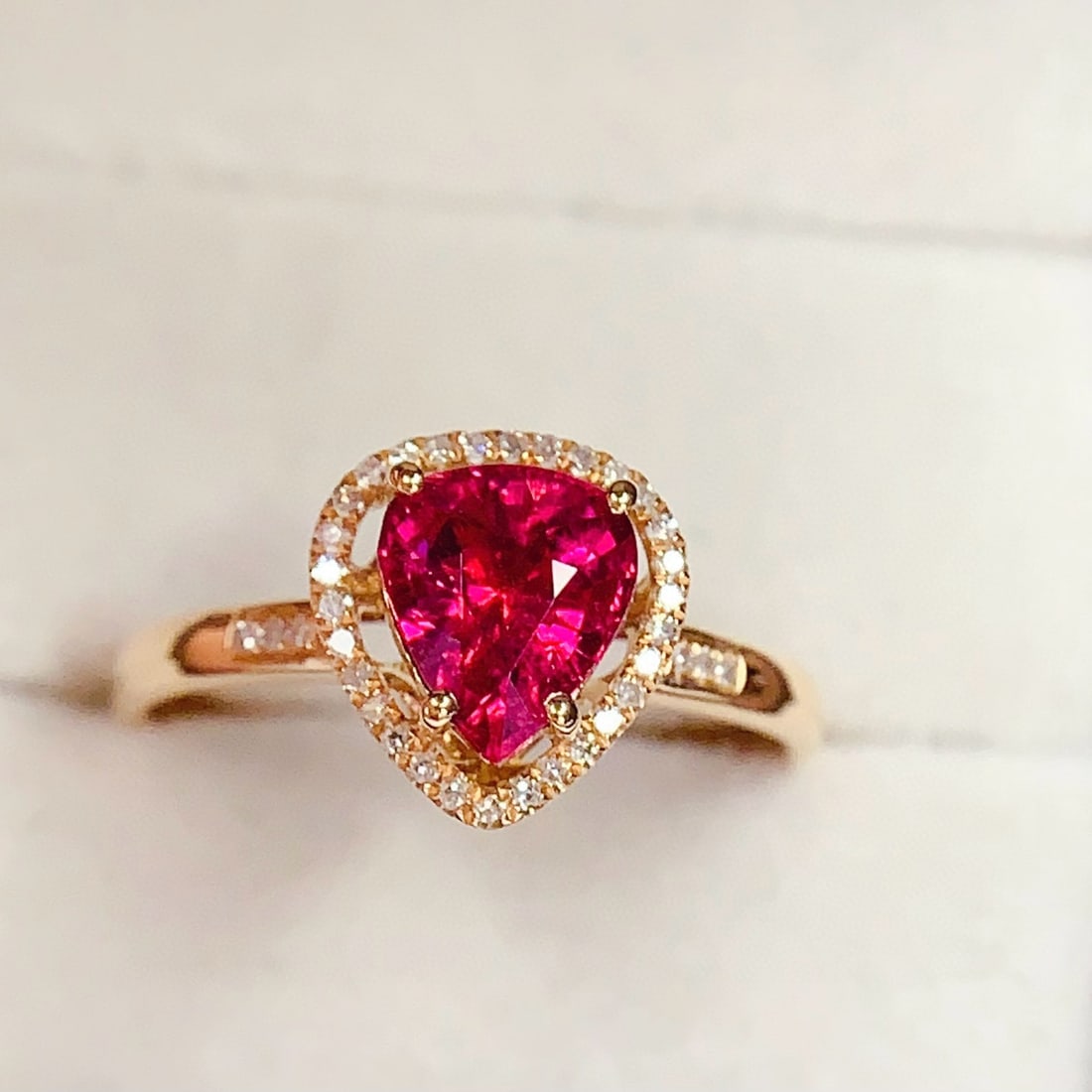 14k Gold 1.7 Ct Natural Tourmaline & Diamond Ring - 6