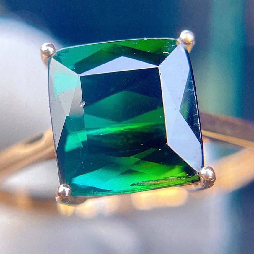 14k Gold 3.95 Ct Natural Tourmaline Ring - 3