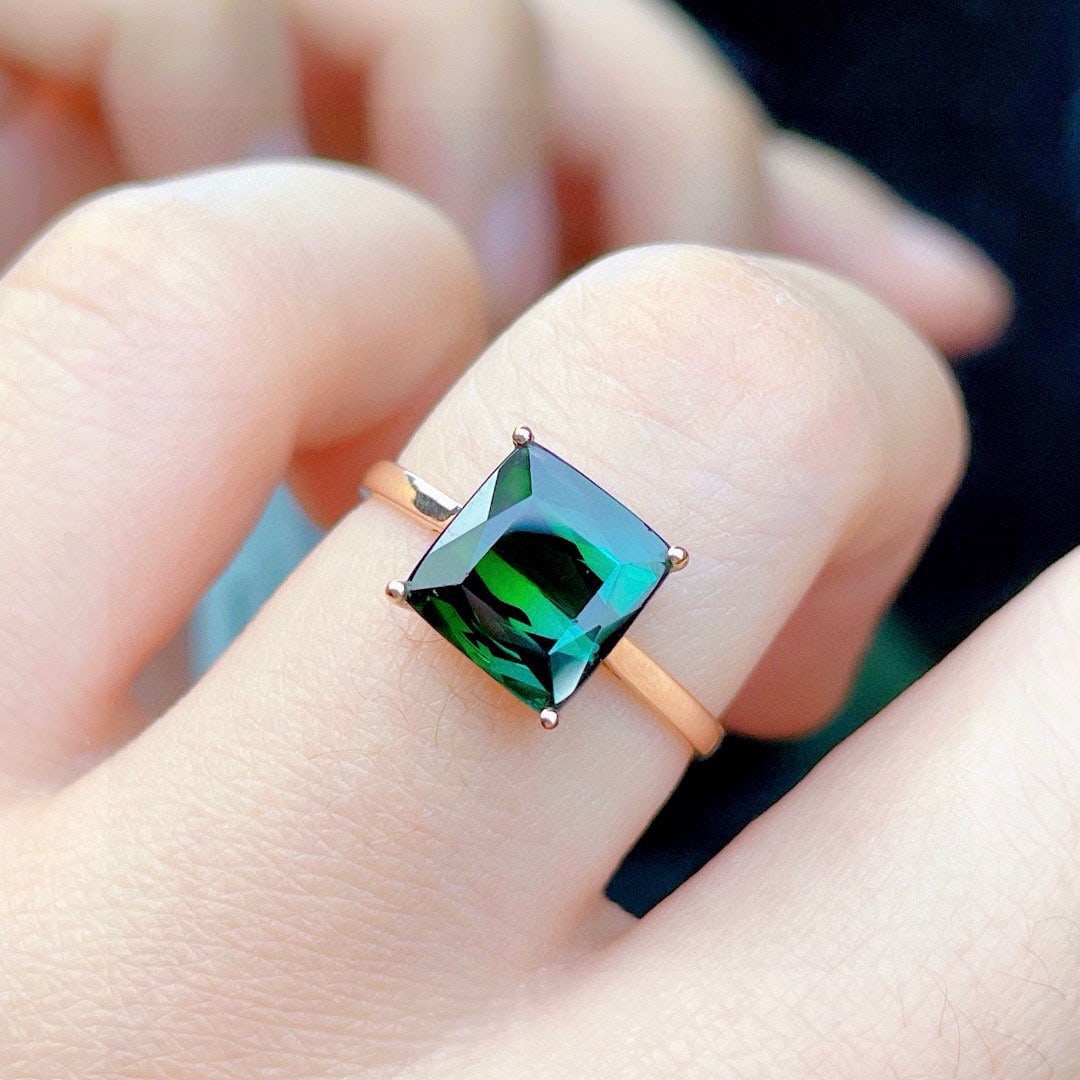 14k Gold 3.95 Ct Natural Tourmaline Ring - 4