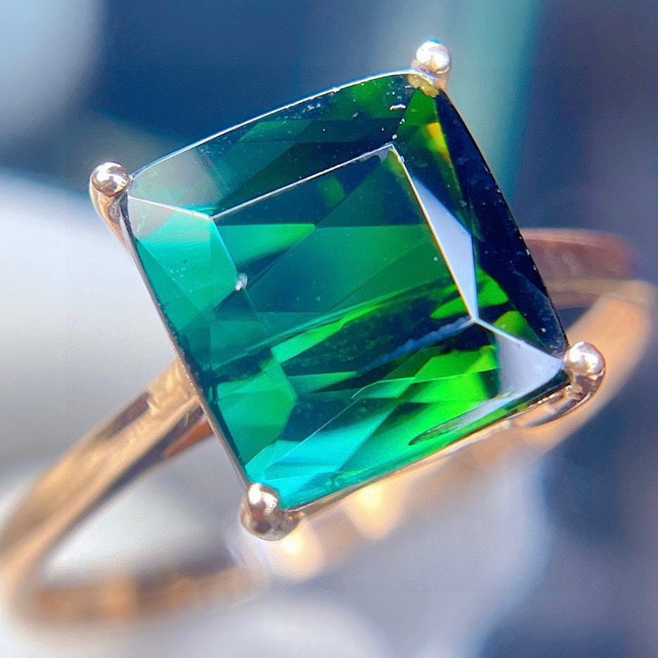 14k Gold 3.95 Ct Natural Tourmaline Ring - 5