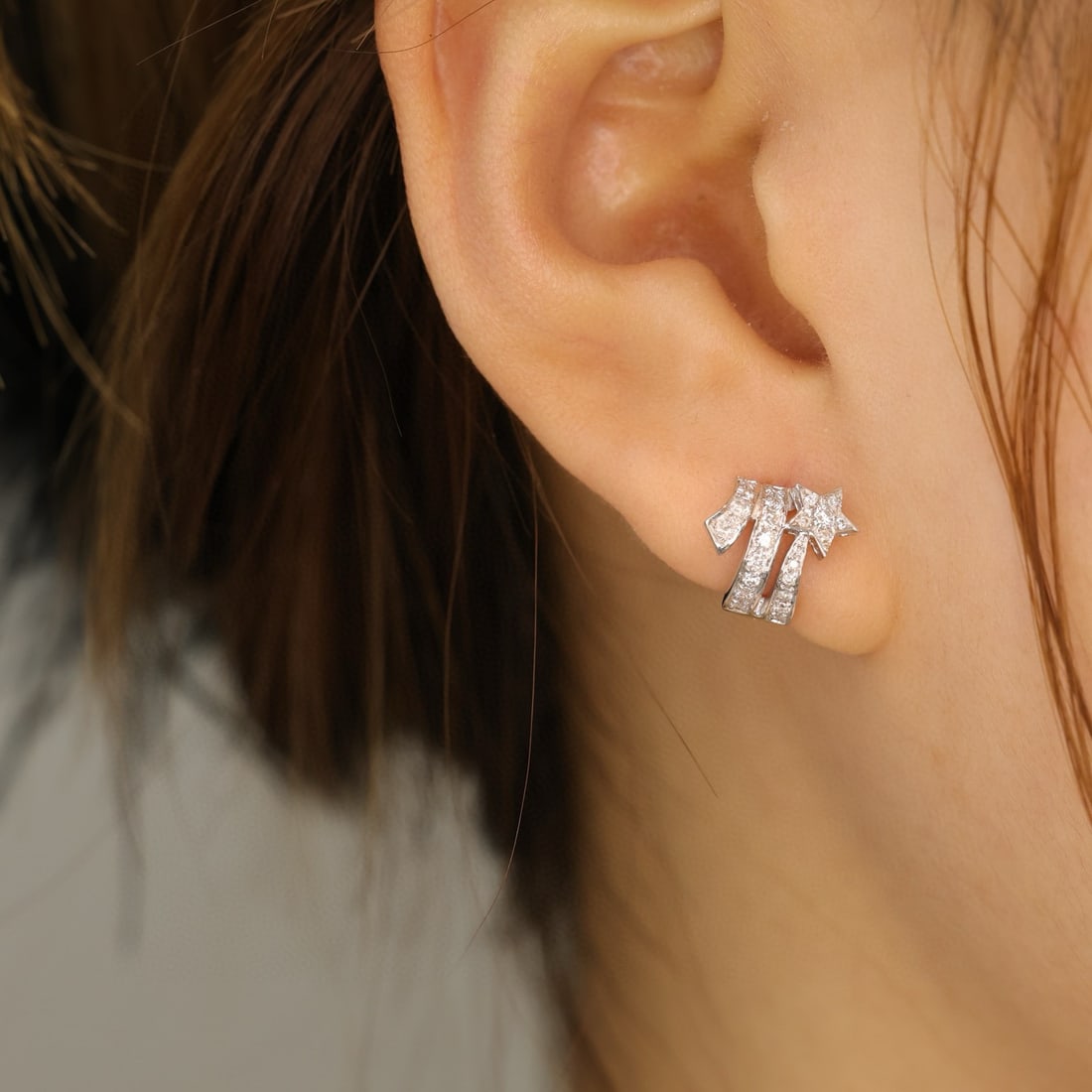 14k Gold 0.46 Ct Natural H Diamond Earrings - 4