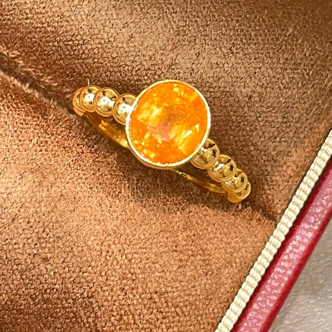 14k Gold 2.18 Ct Natural Spessartine Ring - 2