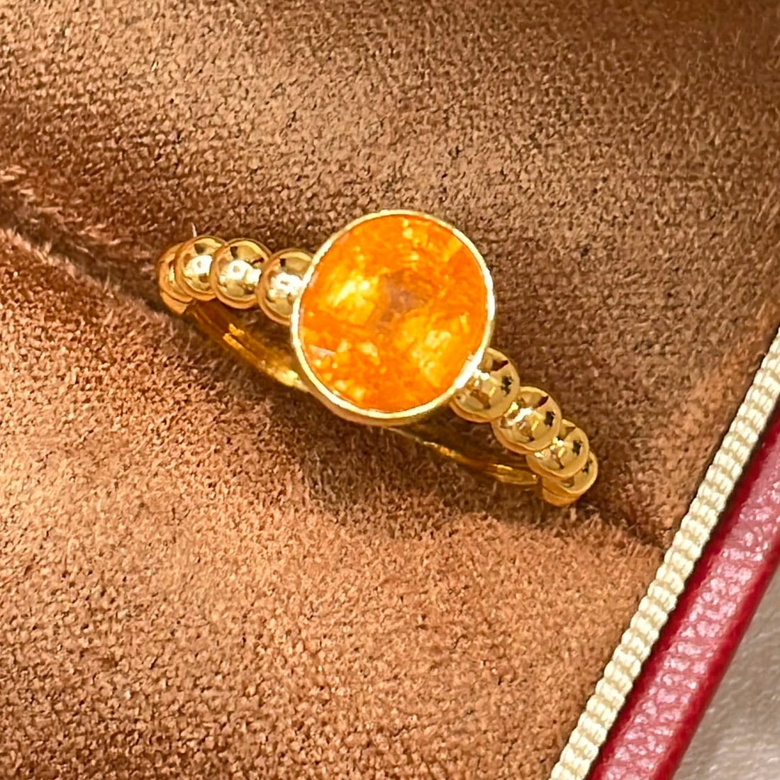 14k Gold 2.18 Ct Natural Spessartine Ring - 5