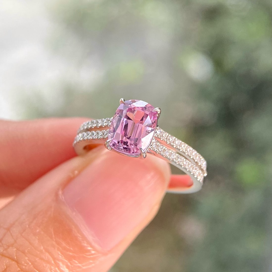 14k Gold 1.78 Ctw Natural Spinel & Diamond Ring - 2