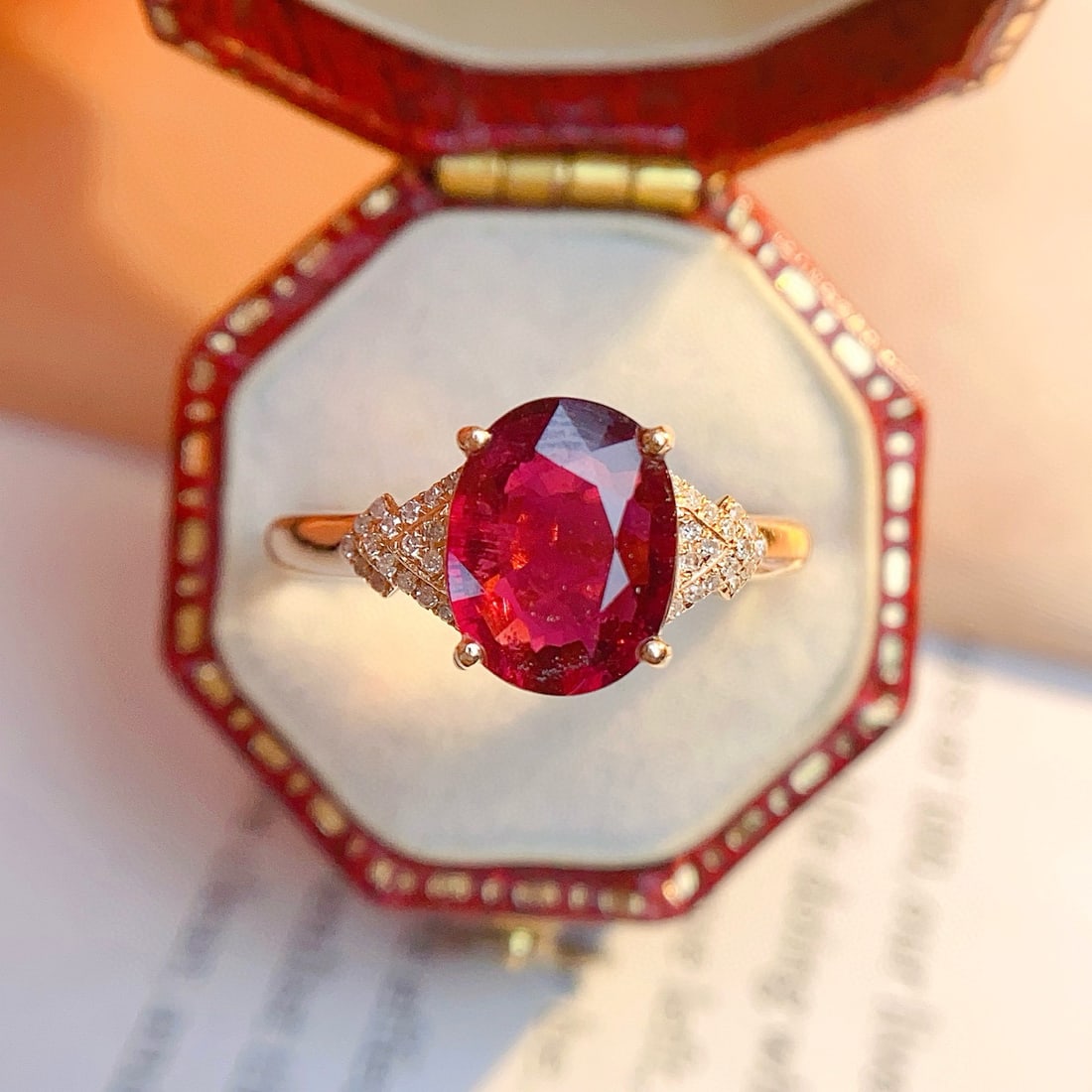 14k Gold 1.75 Ct Natural Tourmaline & Diamond Ring - 5