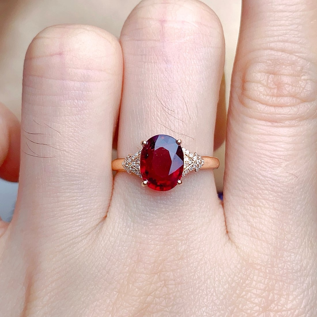 14k Gold 1.75 Ct Natural Tourmaline & Diamond Ring - 7