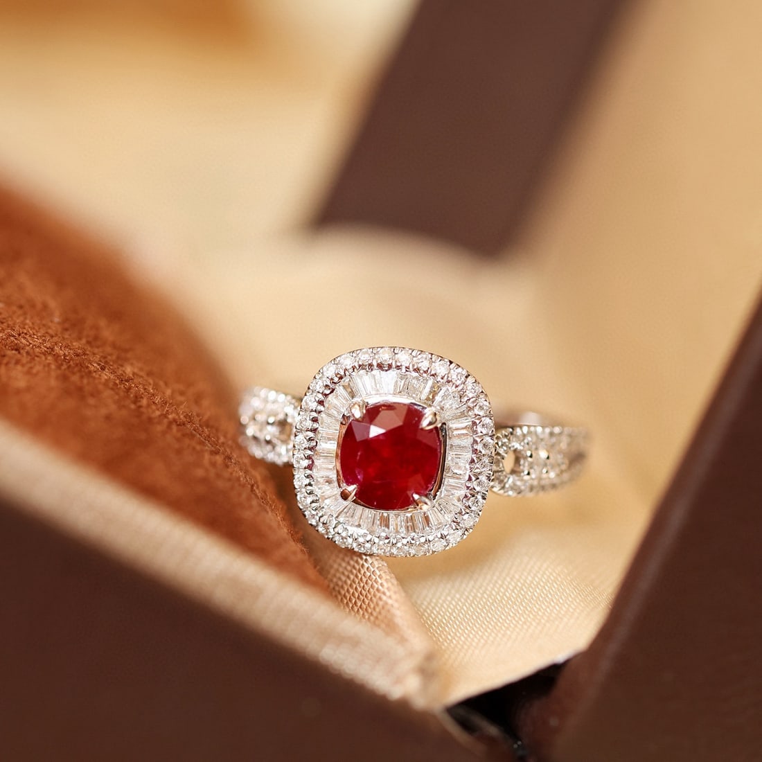 14k Gold 1.53 Ctw Natural Ruby & Diamond Ring - 2