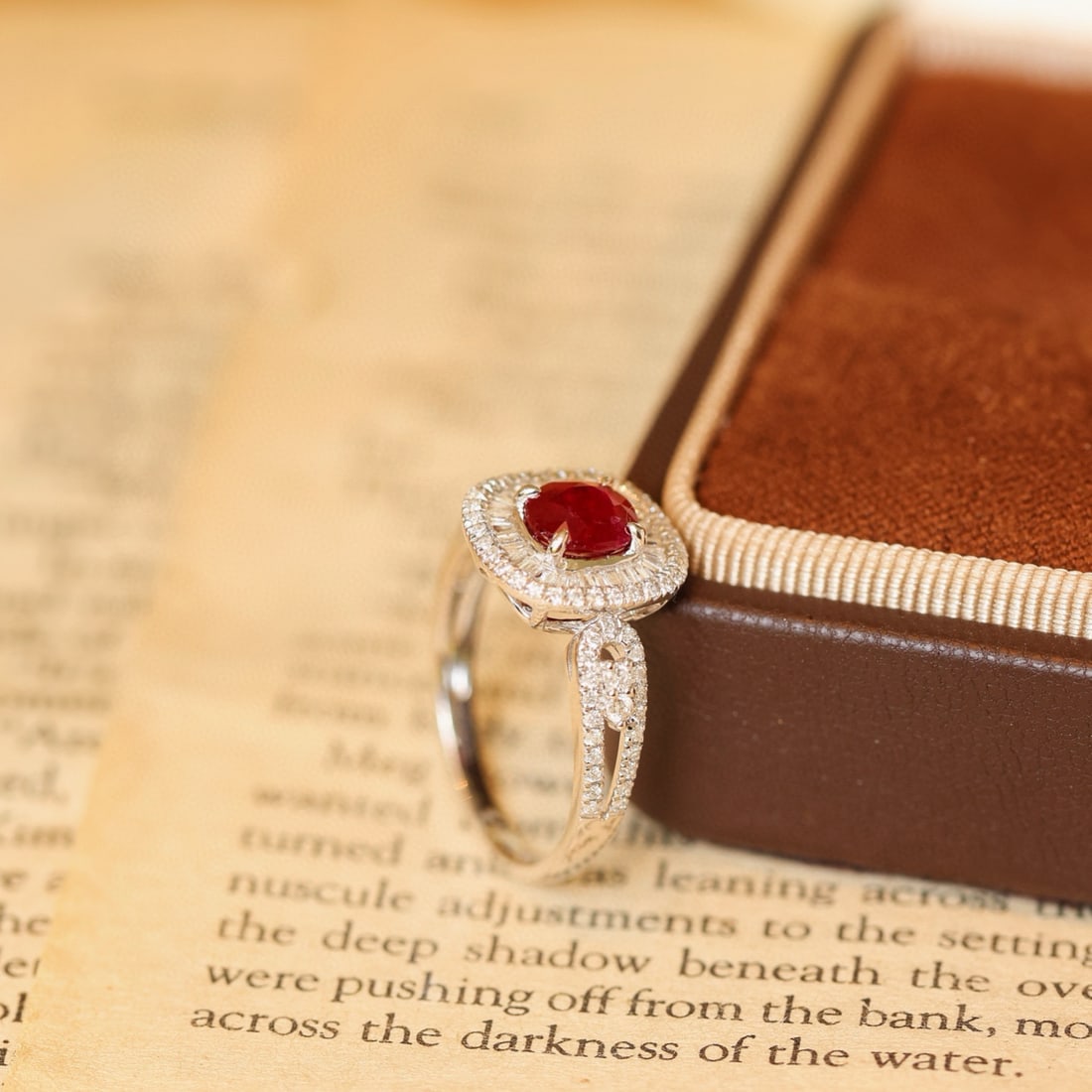 14k Gold 1.53 Ctw Natural Ruby & Diamond Ring - 3
