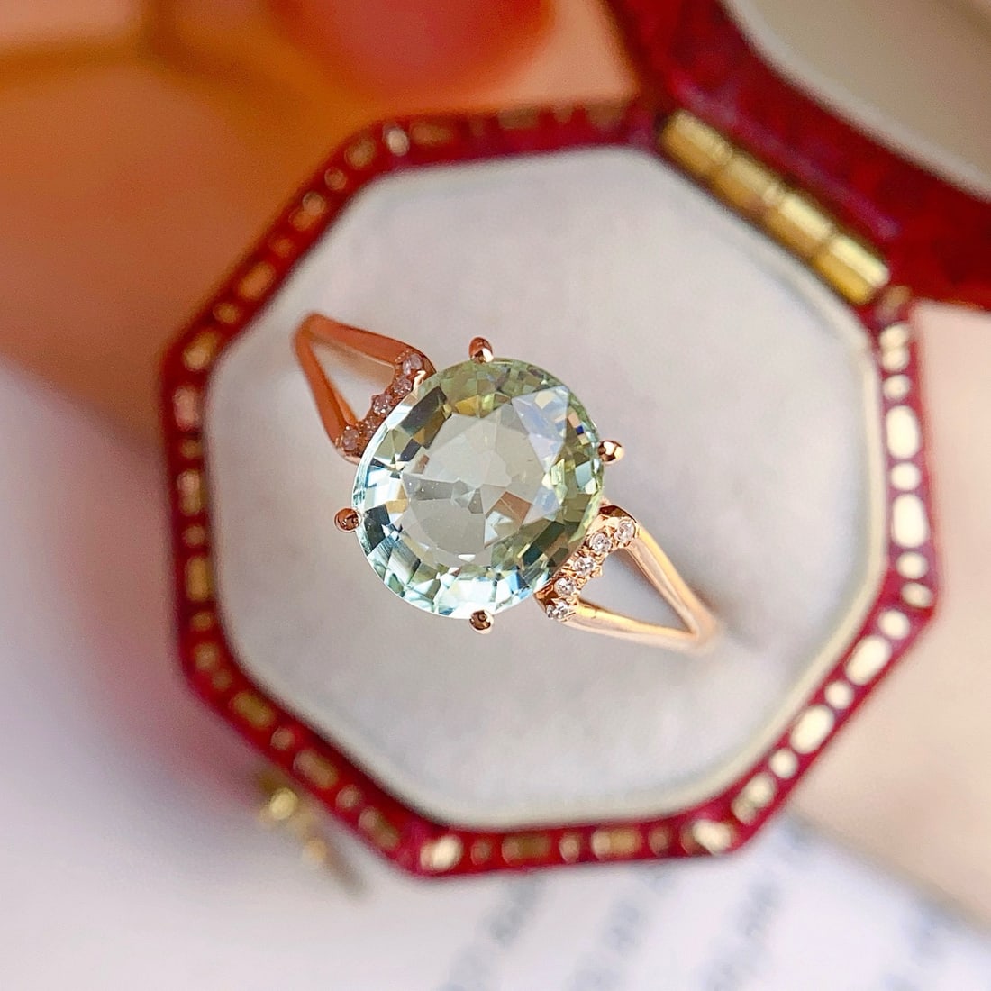 14k Gold 1.80 Ct Natural Tourmaline & Diamond Ring - 3
