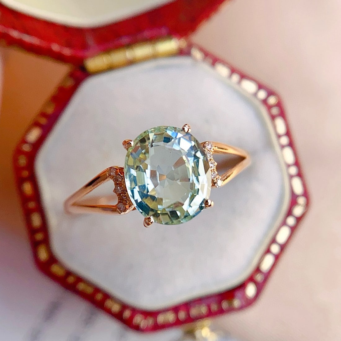 14k Gold 1.80 Ct Natural Tourmaline & Diamond Ring - 4