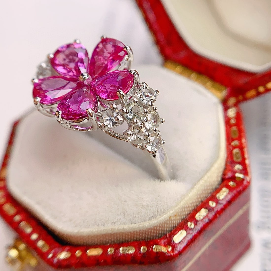 14k Gold 2.00 Ct Natural Ruby & Sapphire Ring - 2