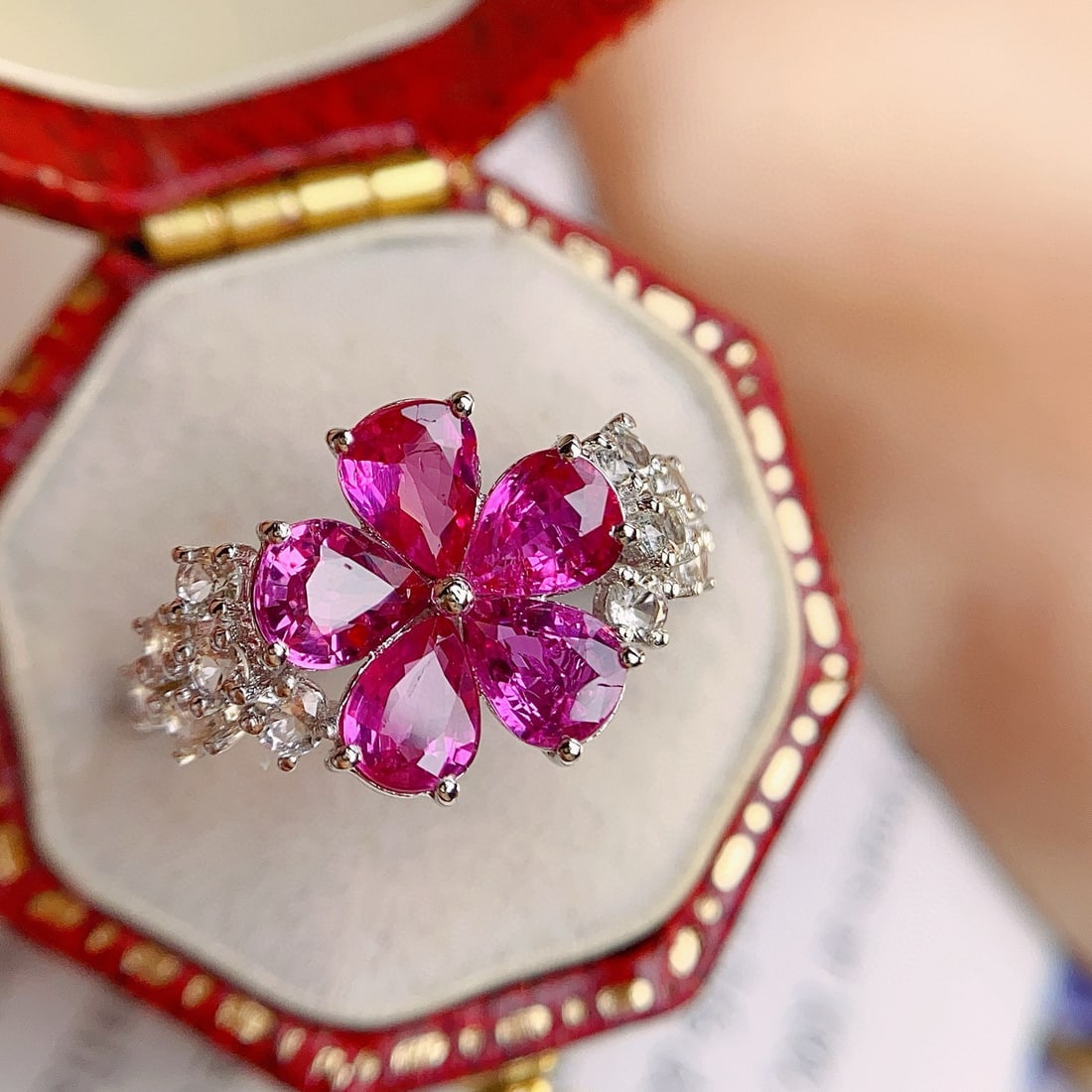 14k Gold 2.00 Ct Natural Ruby & Sapphire Ring - 3