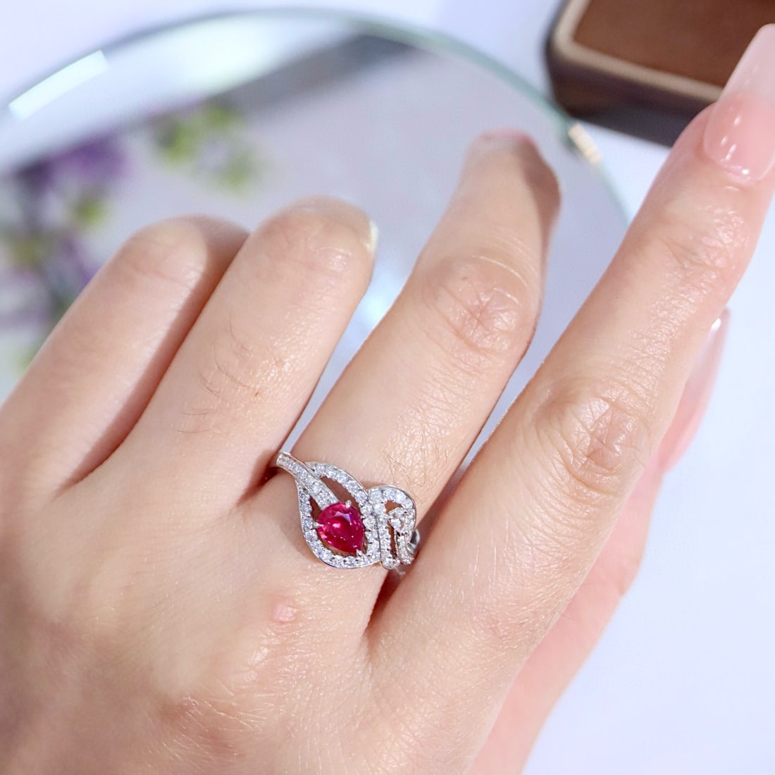 14k Gold 1.17 Ctw Natural Ruby & Diamond Ring - 4