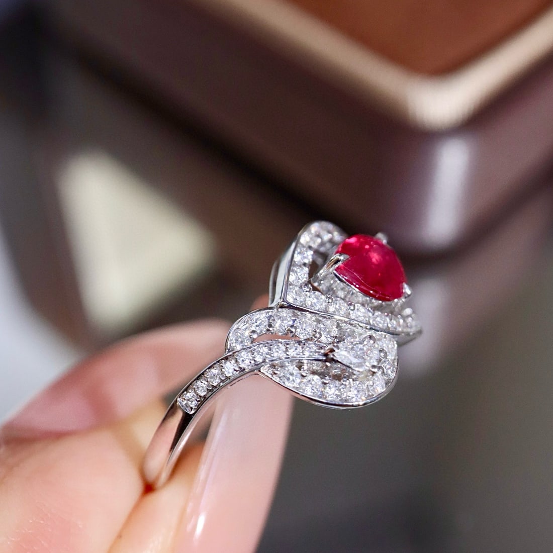 14k Gold 1.17 Ctw Natural Ruby & Diamond Ring - 7