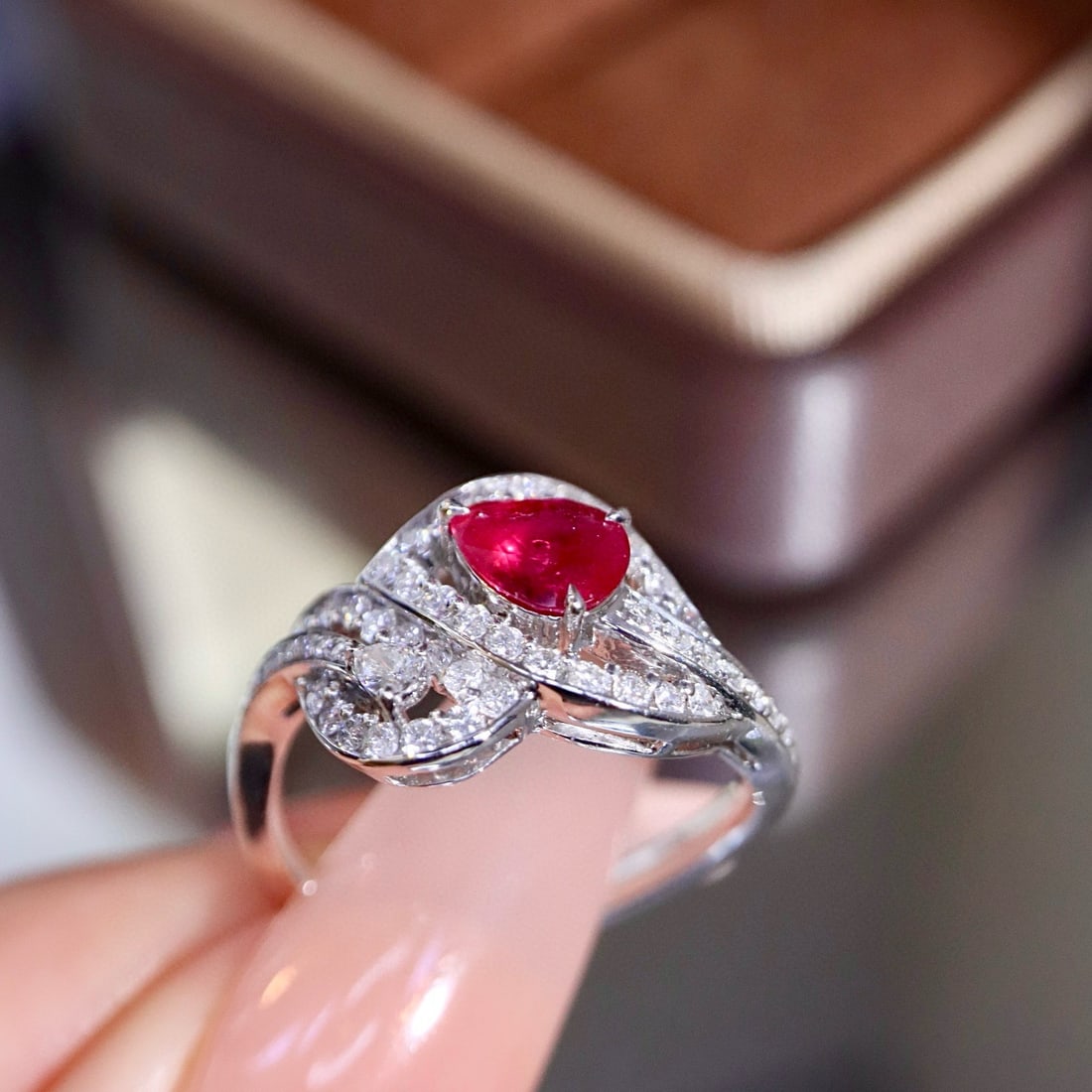 14k Gold 1.17 Ctw Natural Ruby & Diamond Ring - 8