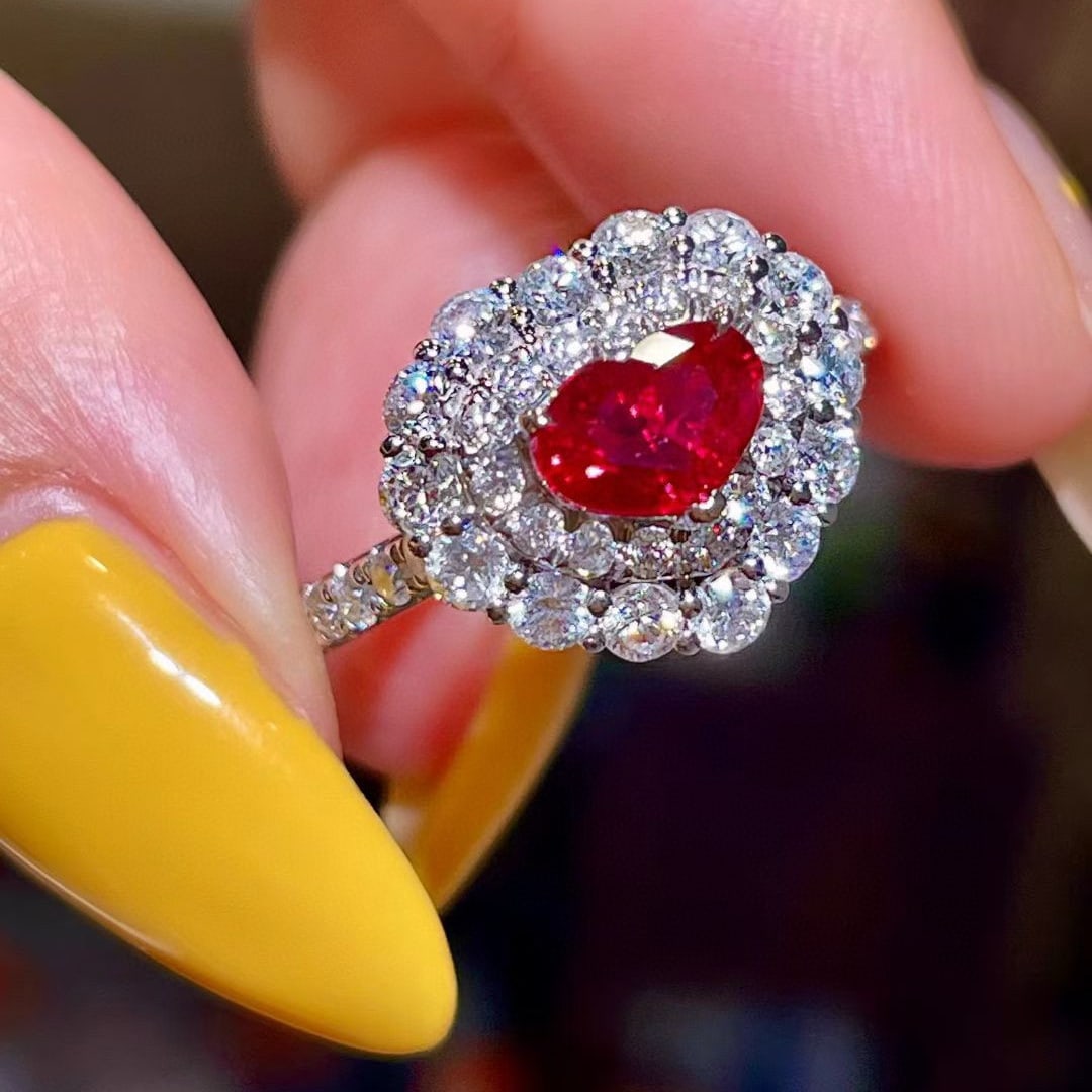 14k Gold 2.11 Ctw Natural Ruby & Diamond Ring - 2