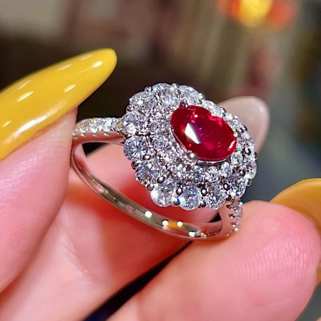 14k Gold 2.11 Ctw Natural Ruby & Diamond Ring - 3