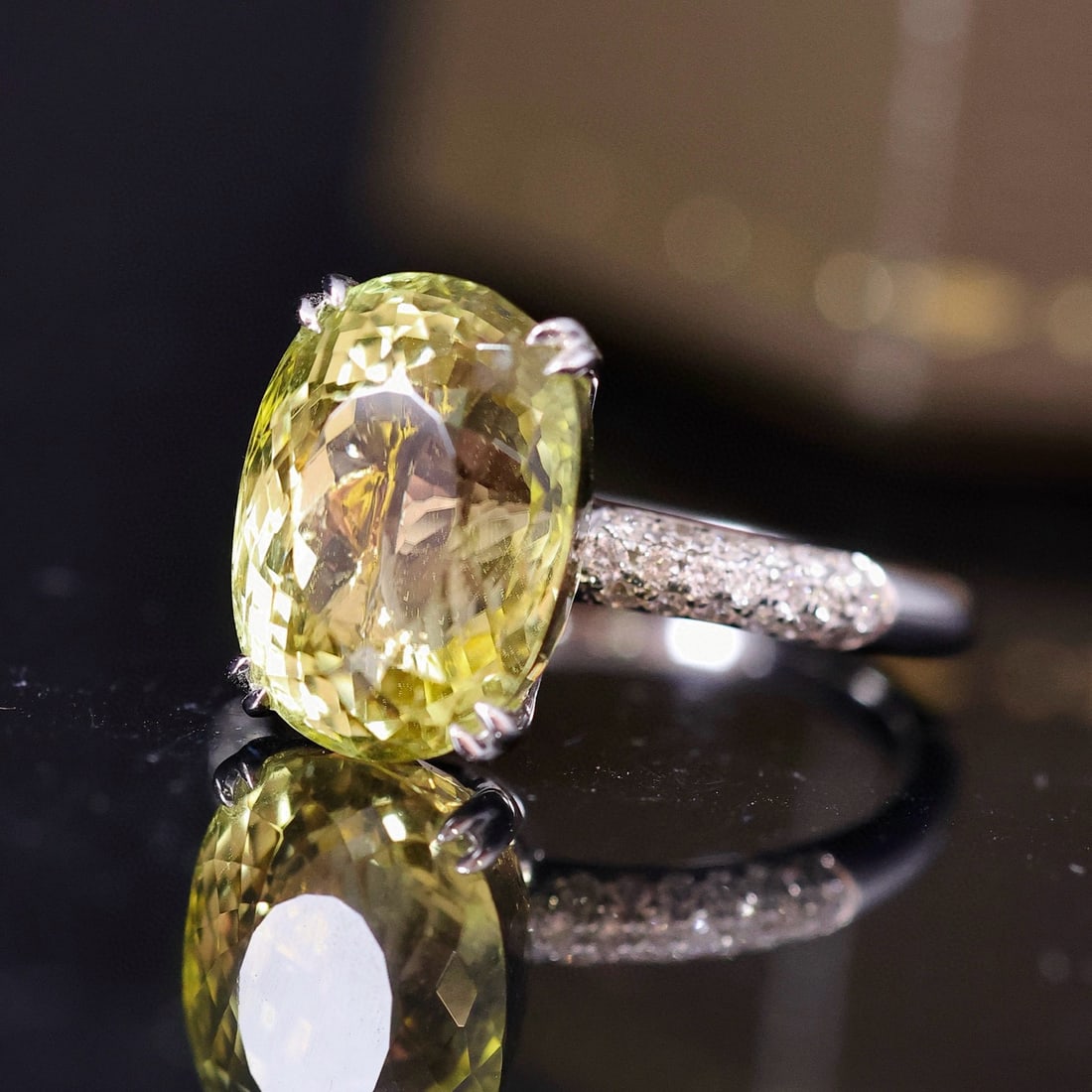 14k Gold 7.93 Ctw Natural Tourmaline & Diamond Ring - 2
