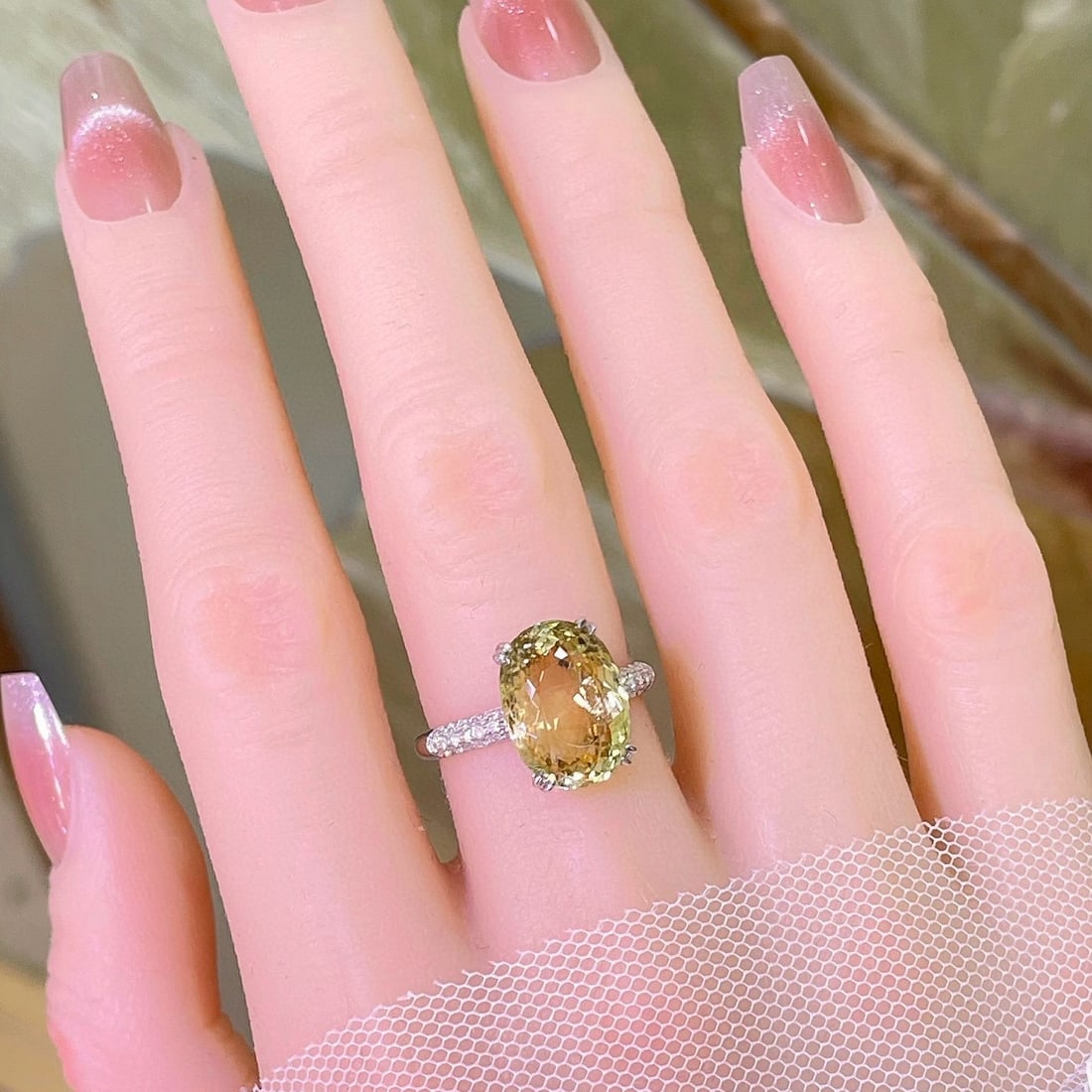 14k Gold 7.93 Ctw Natural Tourmaline & Diamond Ring - 5