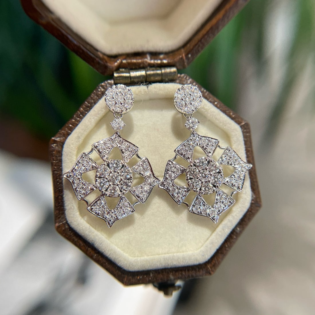 14k Gold 0.80 Ct Natural H Diamond Earrings - 3