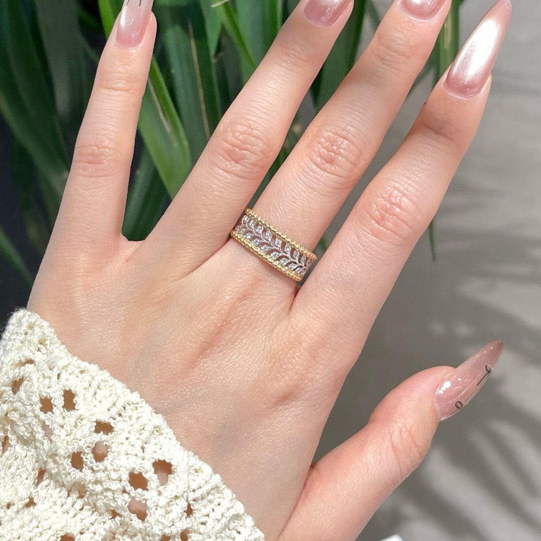 14k Gold 0.2 Ct Natural H Diamond Ring - 2