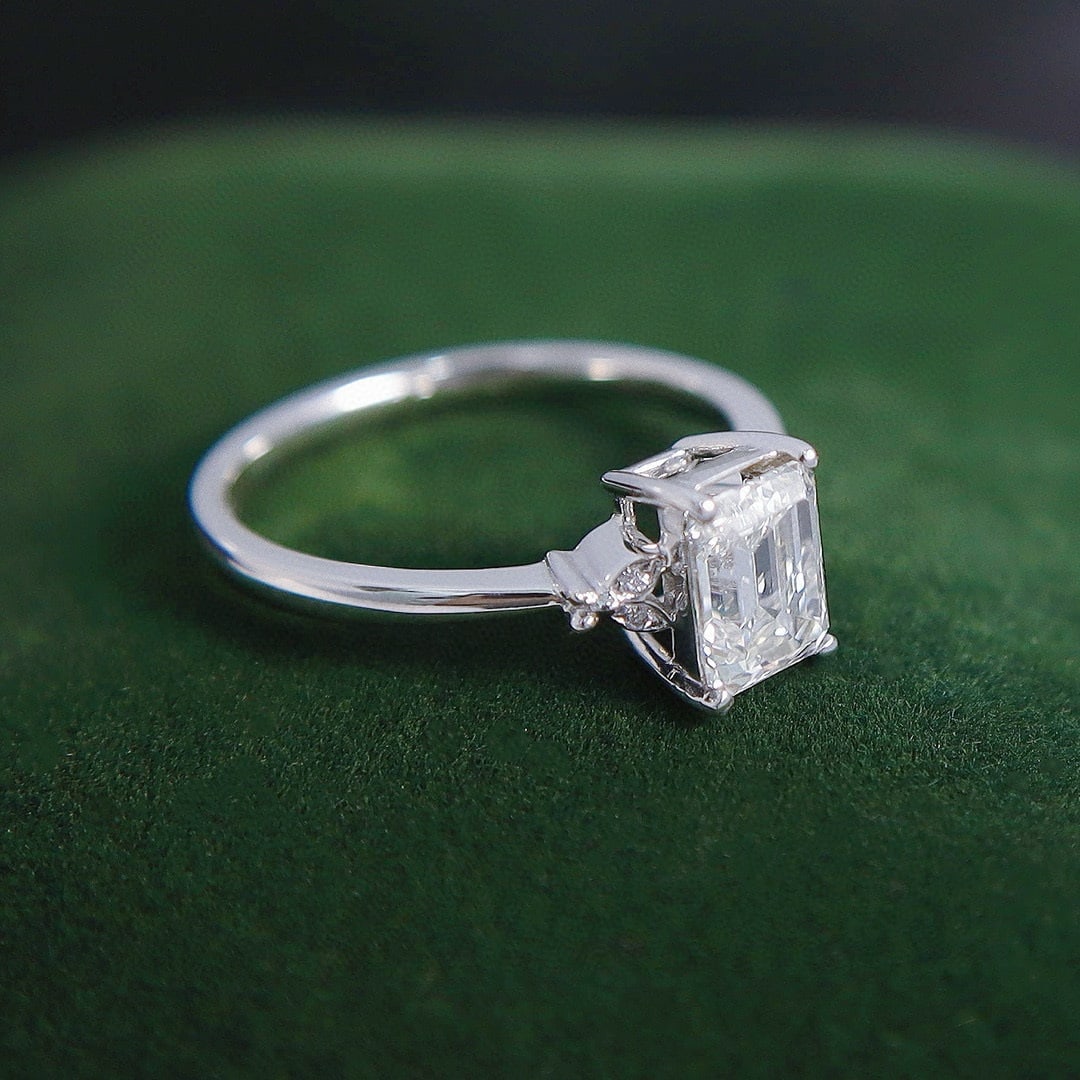 14k Gold 1.01 Ctw Natural F Diamond Ring - 2
