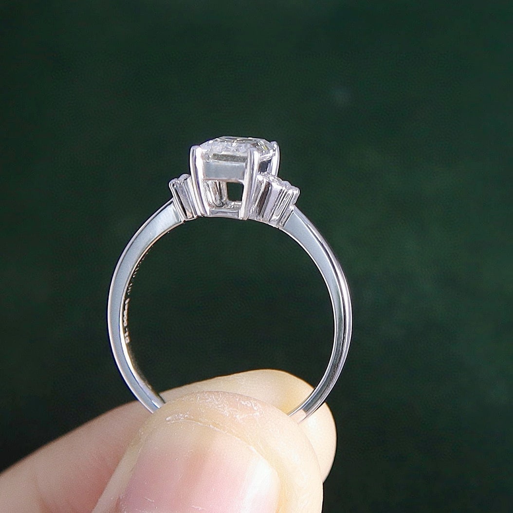 14k Gold 1.01 Ctw Natural F Diamond Ring - 3